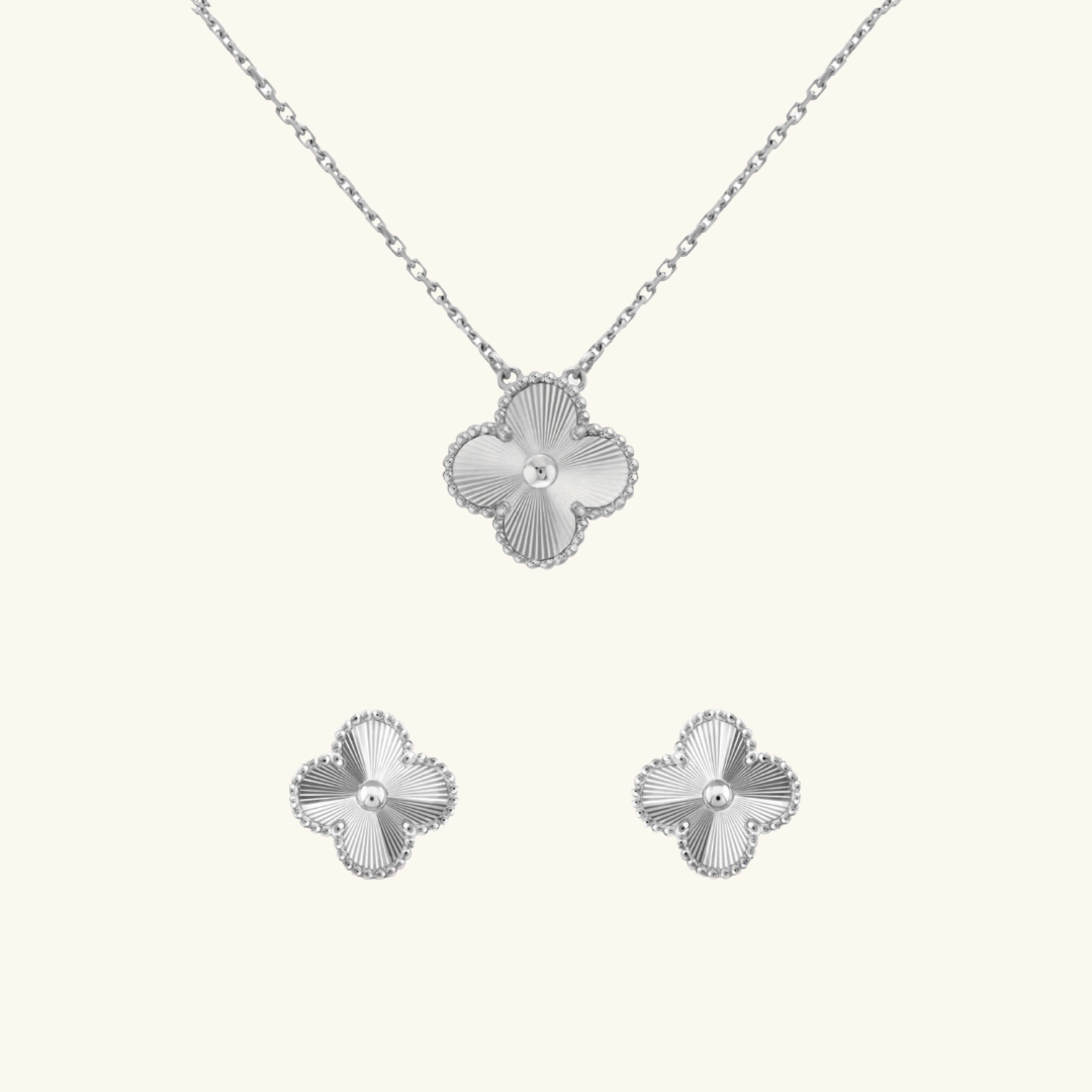 CLOVER | Sølv Guilloché 2-Bundle