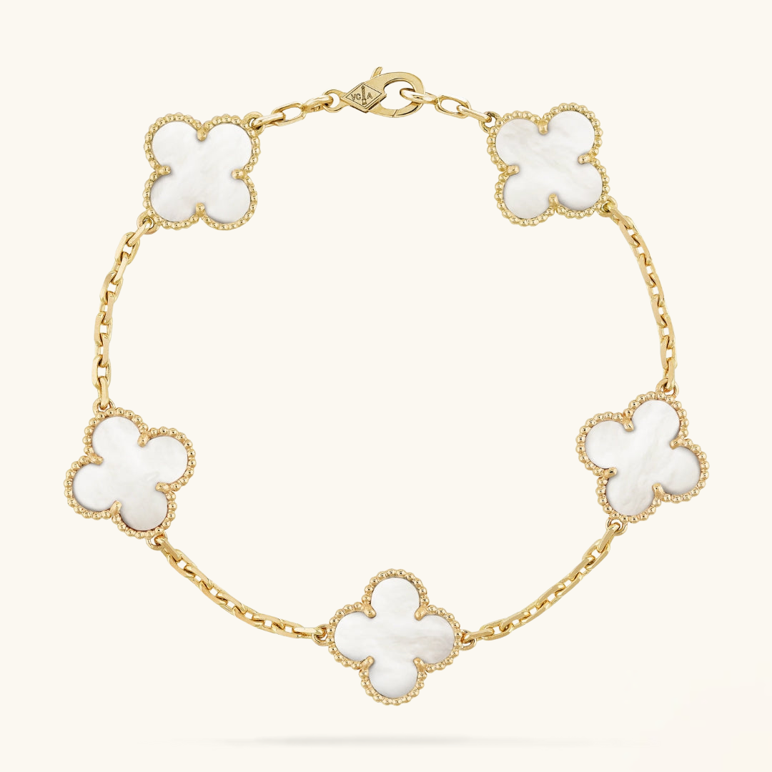 CLOVER | Hvit Armbånd