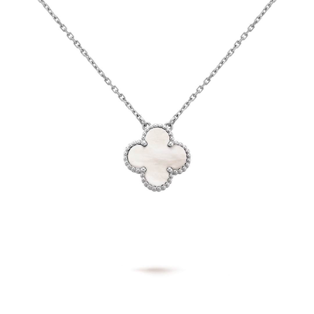 CLOVER | Hvit/Sølv Halskjede