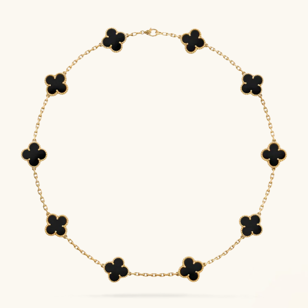 CLOVER | 10 Motiver Svart Halskjede