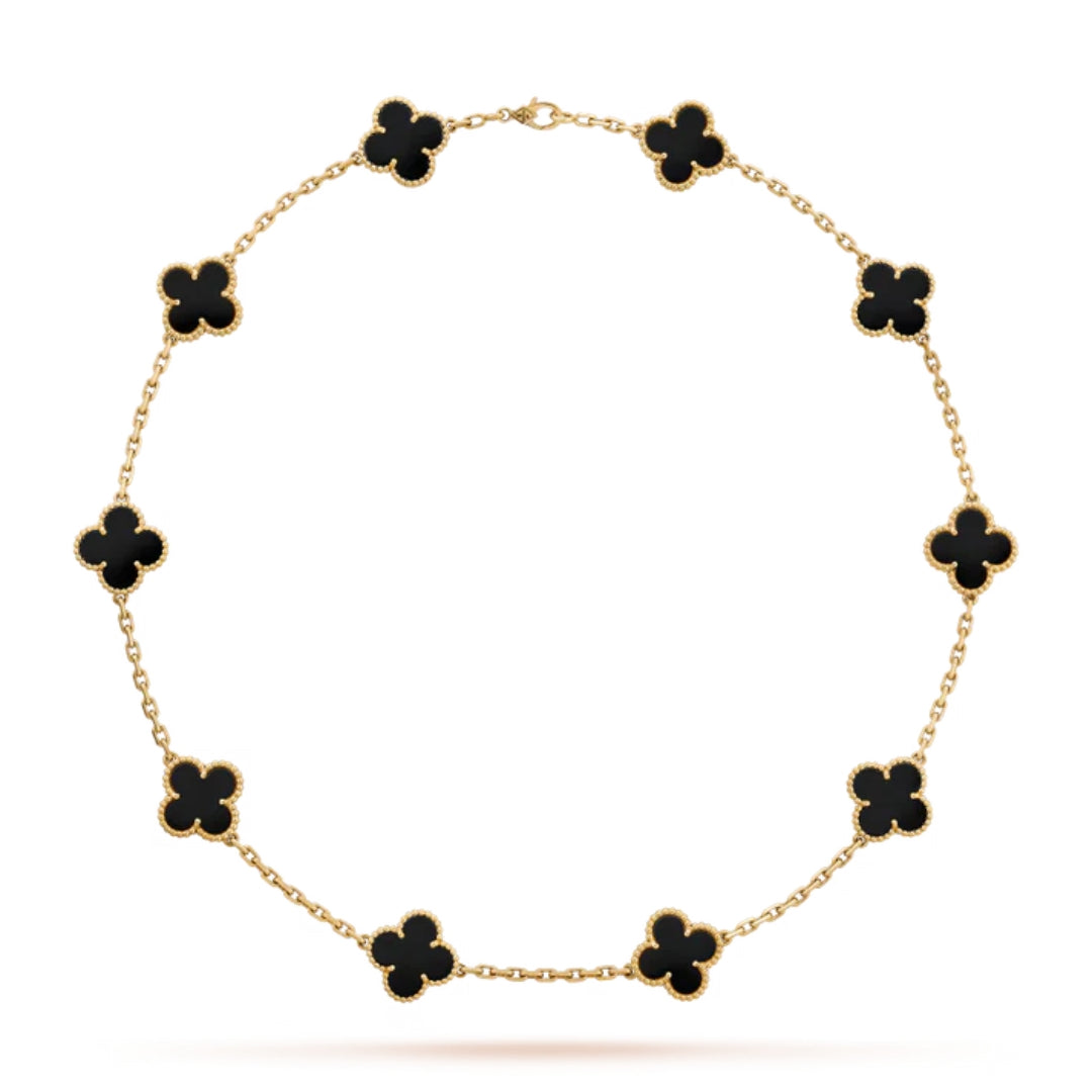 CLOVER | 10 Motiver Svart Halskjede