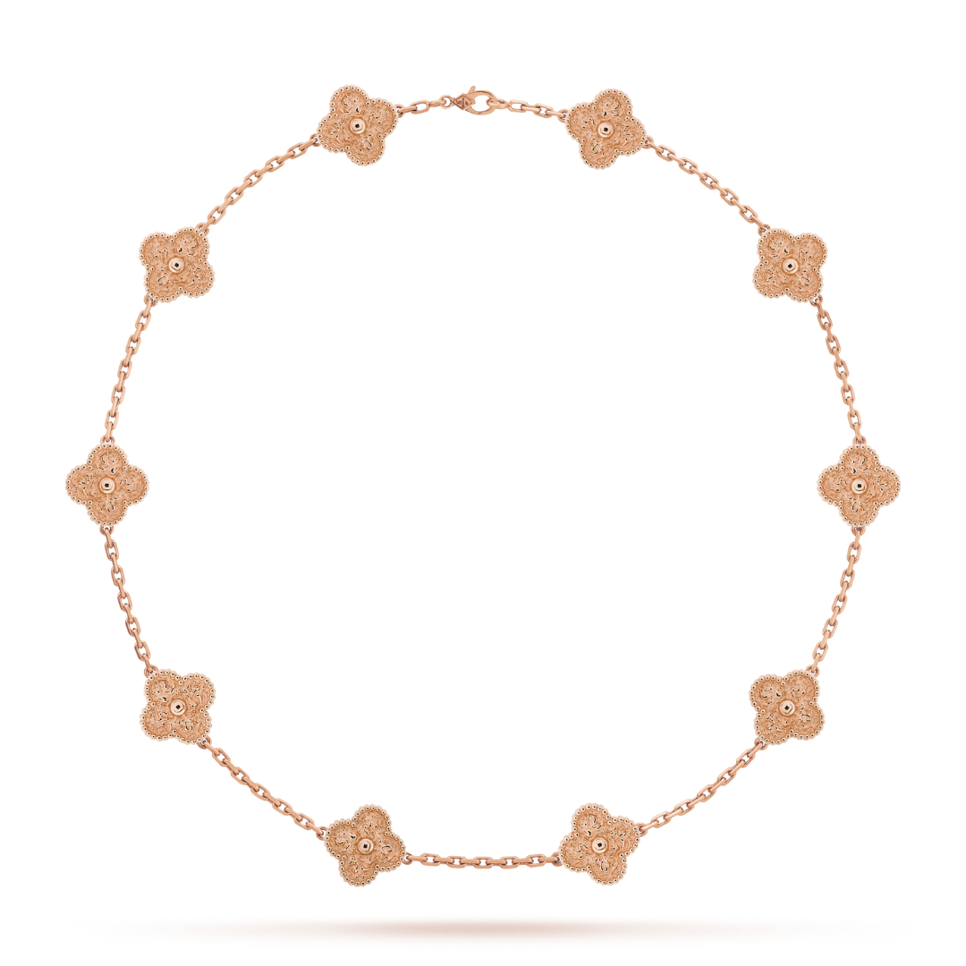 CLOVER | 10 Motive Rosa Halskjede