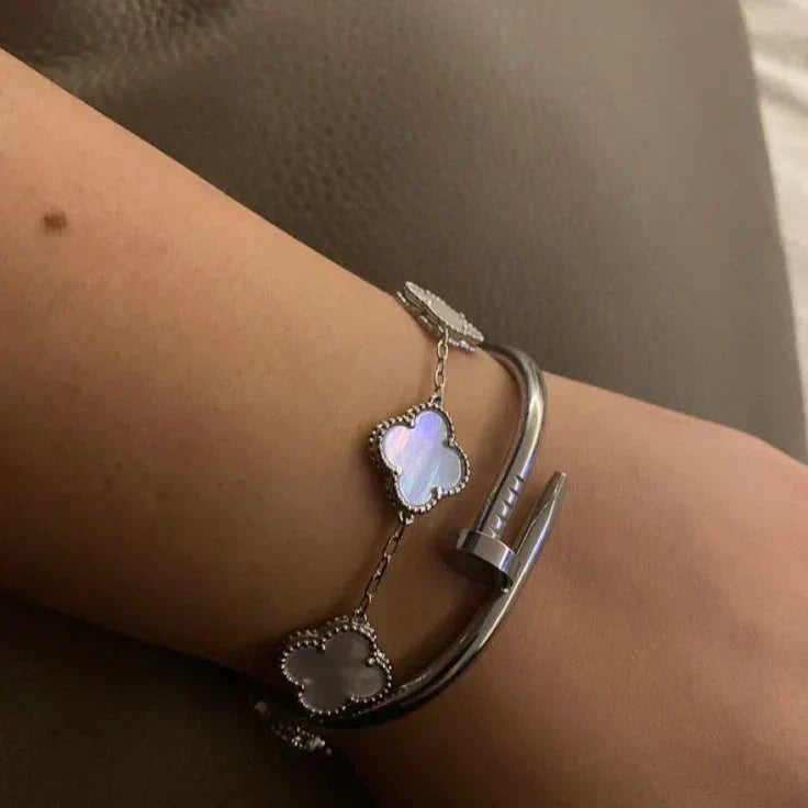 CLOVER | Hvit Armbånd