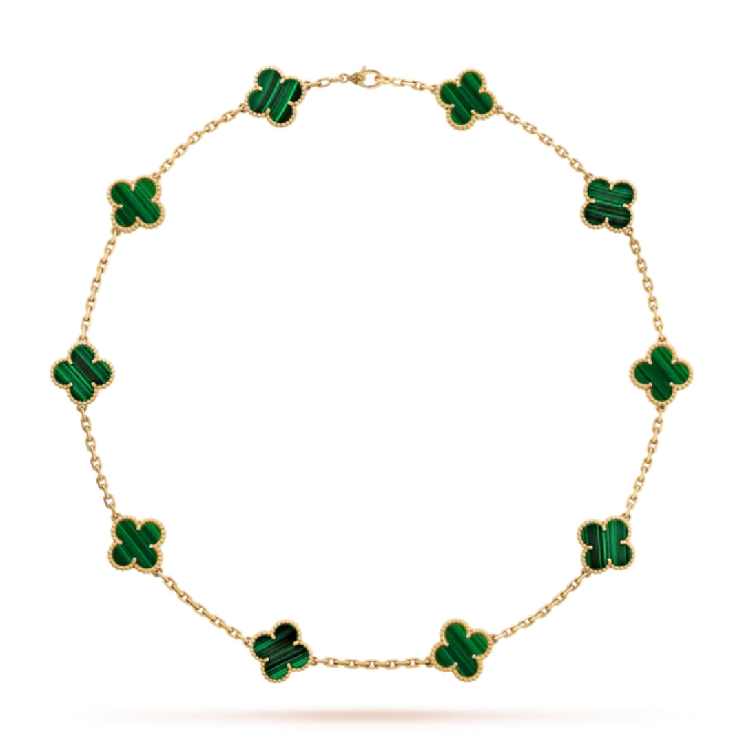 CLOVER | 10 Motiver Grønn Halskjede