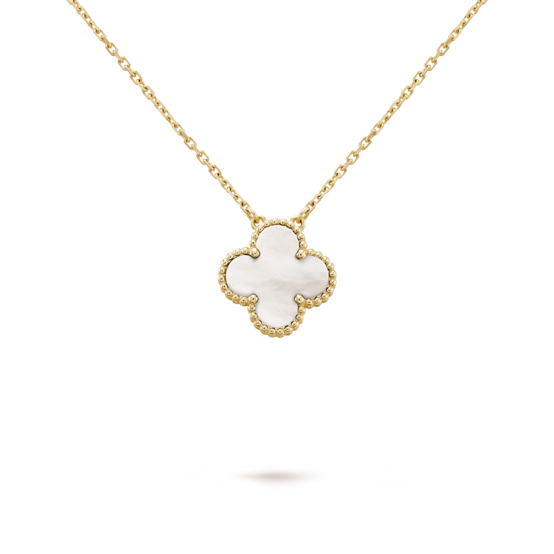 CLOVER | Hvit/Gold Halskjede