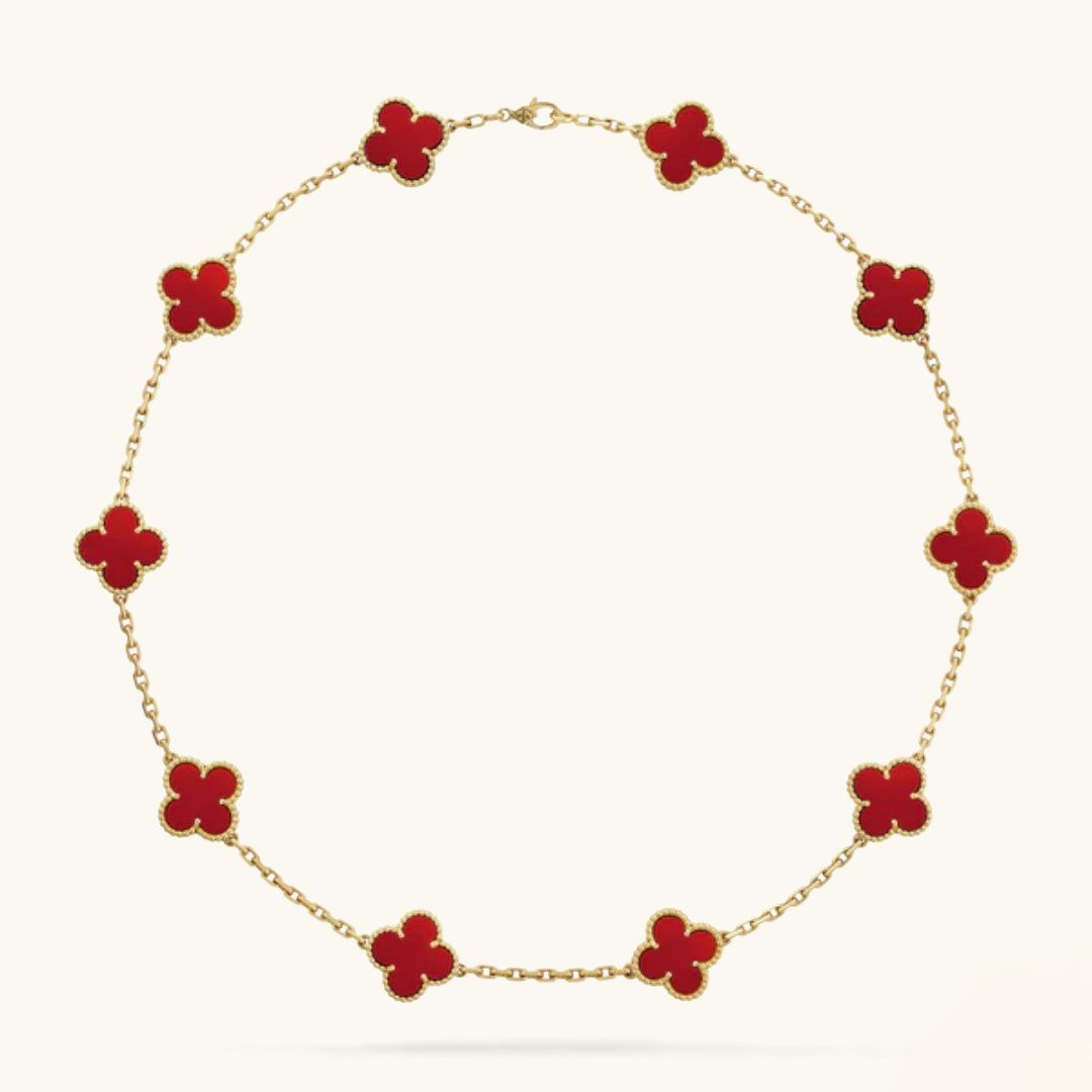 CLOVER | 10 Motiver Rød Halskjede