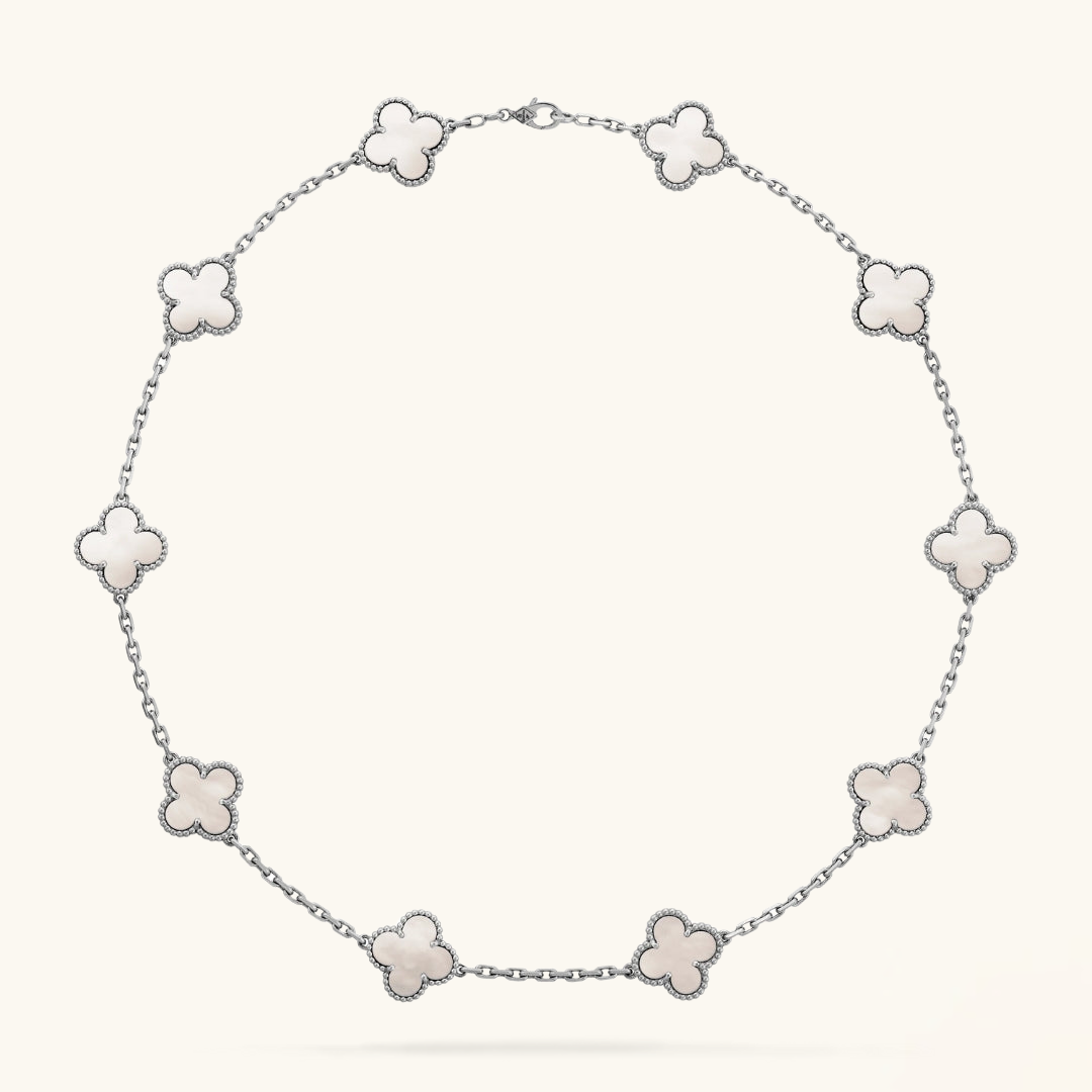 CLOVER | 10 Motiver Sølv Halskjede