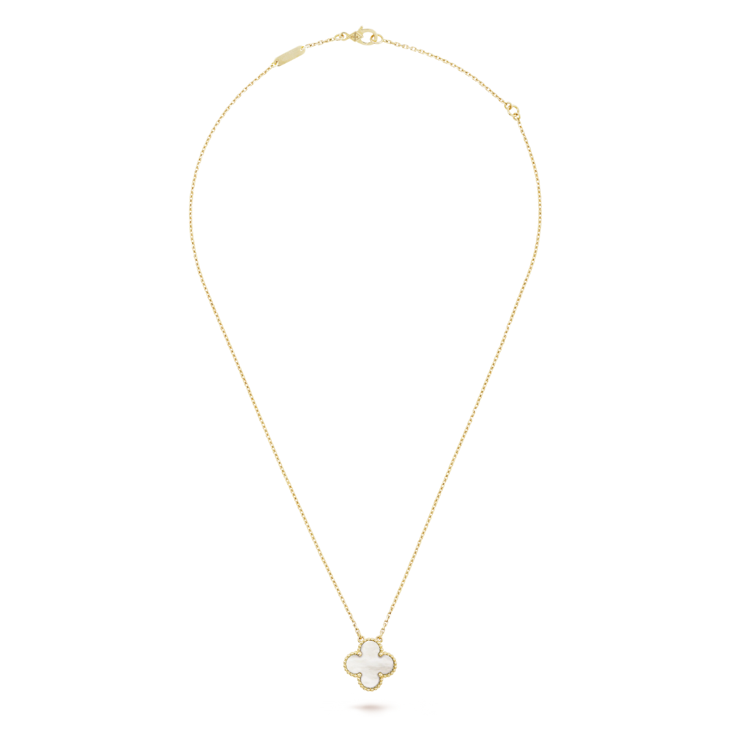 CLOVER | Hvit/Gold Halskjede