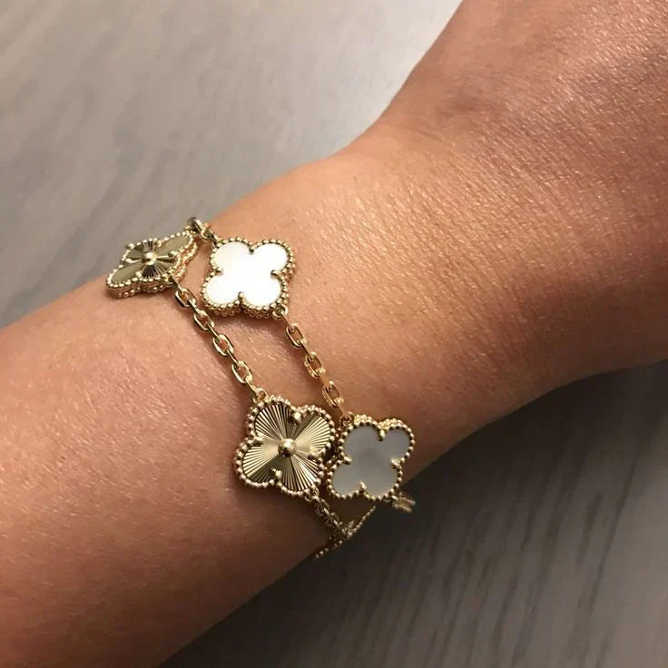 CLOVER | Hvit Armbånd