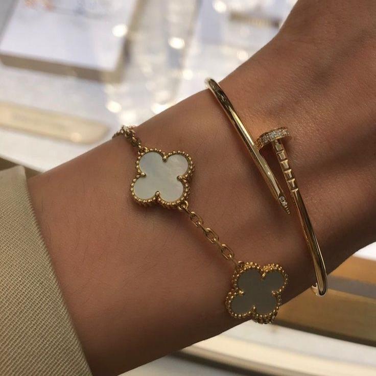 CLOVER | Hvit Armbånd