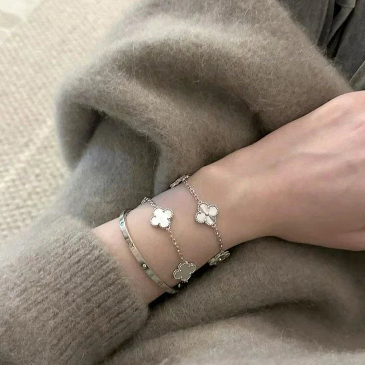 CLOVER | Hvit Armbånd