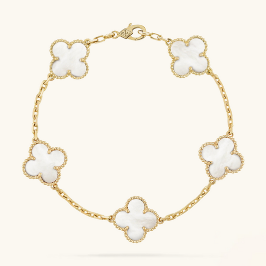 CLOVER | Hvit Armbånd