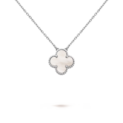 CLOVER | Hvit/Sølv Halskjede