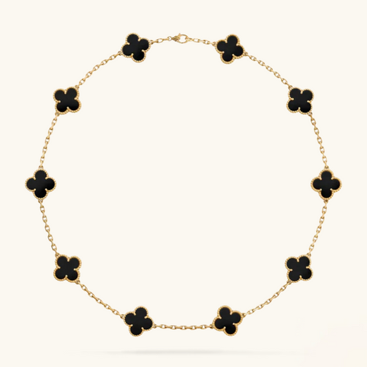 CLOVER | 10 Motiver Svart Halskjede
