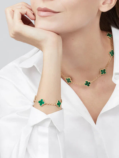 CLOVER | 10 Motiver Grønn Halskjede