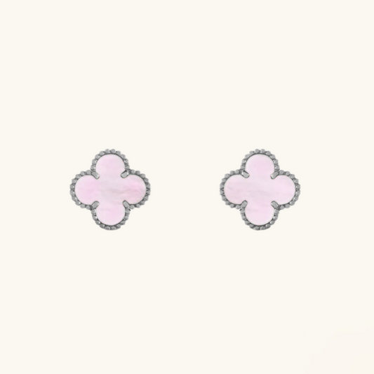 CLOVER | Rosa/Sølv Øredobber