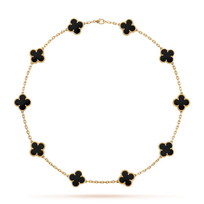 CLOVER | 10 Motiver Svart Halskjede