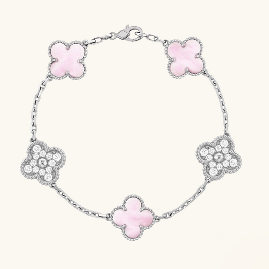 CLOVER | Rosa/Sølv Armbånd Prestige