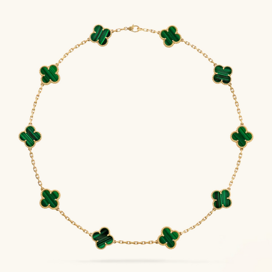 CLOVER | 10 Motiver Grønn Halskjede
