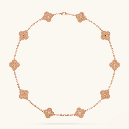 CLOVER | 10 Motive Rosa Halskjede