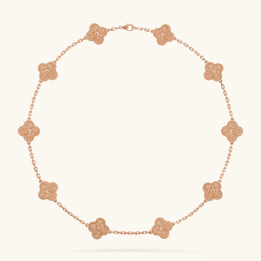 CLOVER | 10 Motive Rosa Halskjede