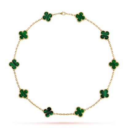 CLOVER | 10 Motiver Grønn Halskjede