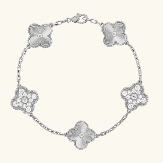 CLOVER | Sølv Guilloché Armbånd Prestige