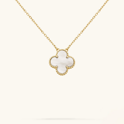 CLOVER | Hvit/Gold Halskjede